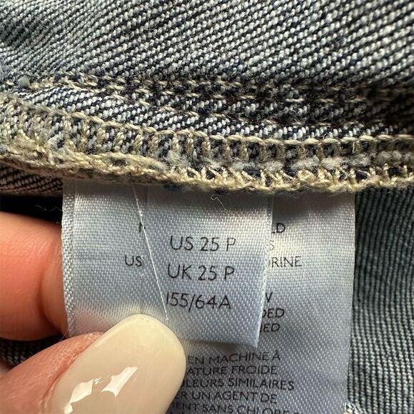 Anthropologie Pilcro High Rise Slim Jeans Button Fly Blue Size 25P Button Fly - Picture 7 of 12